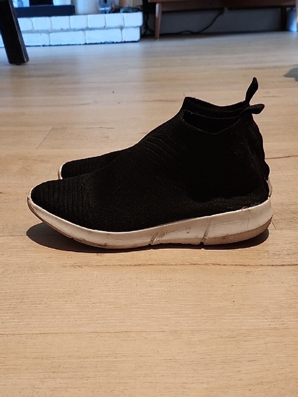 Steve Madden Black Knit Slip-On Sock Sneakers - Picture 2 of 5